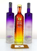 +VAT 3 bottles of Vodka, 2x Daviun Summer BlackBerry Vodka from Southampton 37.5% 70cl & 1x Desi