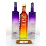 +VAT 3 bottles of Vodka, 2x Daviun Summer BlackBerry Vodka from Southampton 37.5% 70cl & 1x Desi