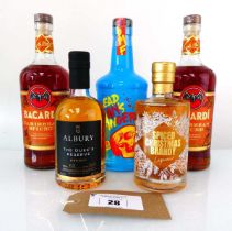 +VAT 5 bottles, 1x Dead Man's Fingers Tequila Reposado 40% 70cl, 1x Albury The Duke's Reserve Brandy
