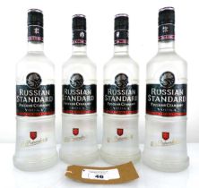 +VAT 4 bottles of Russian Standard Original Vodka 38% 70cl (Note VAT added to bid price)