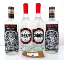 +VAT 4 bottles, 2x Conrad Distillery Southern Highlands Australia Vodka 40% 75cl & 2x Helviti