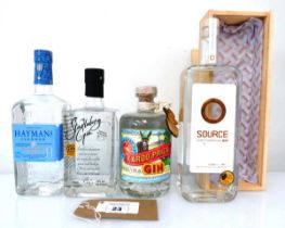 +VAT 4 bottles of Gin, 1x Studlaberg Hovdenak's Special Icelandic Gin 42% 70cl, 1x Hayman's of