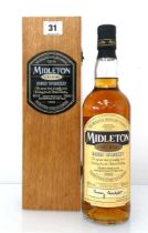 A bottle of Midleton Very Rare Irish Whiskey drawn from Cask & bottled in 1992 No 3156 with wooden