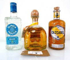 +VAT 3 bottles, 1x Patron Anejo Tequila 40% 1 litre, 1x Olmeca Silver Tequila35% 70cl & 1x