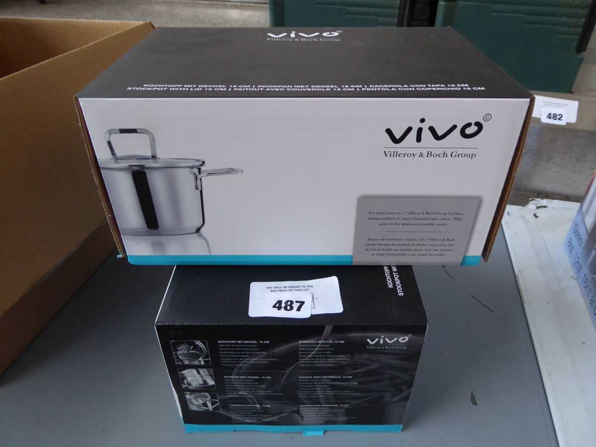 +VAT 2 16cm Vivo stock pots with lids - Image 2 of 2