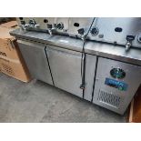 +VAT 135cm Polar 2 door counter freezer (failed electrical test)