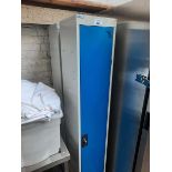 +VAT 2 x Tuff blue and grey single door personal locker