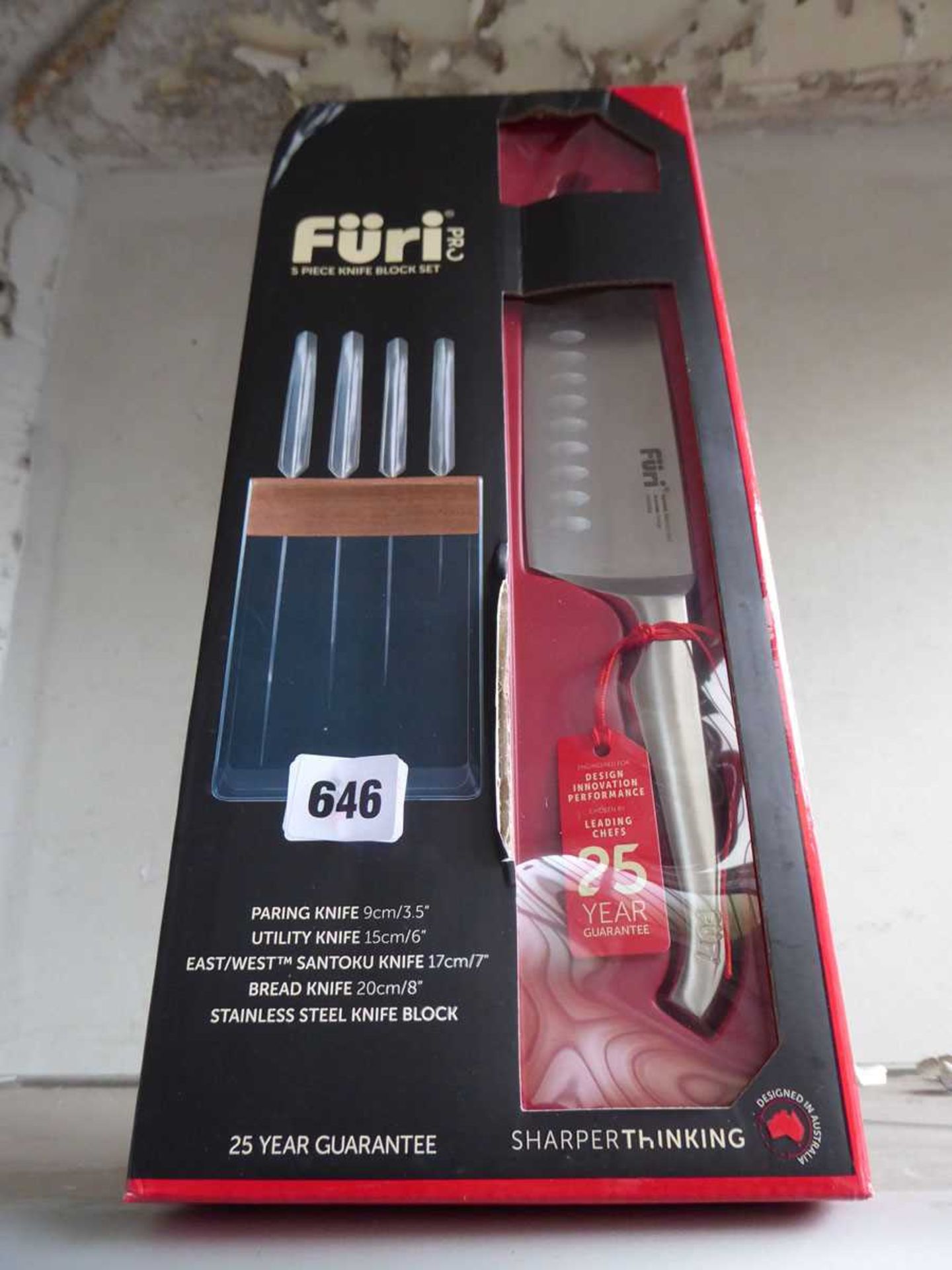 Furi Pro 5 piece knife block set - Image 2 of 2