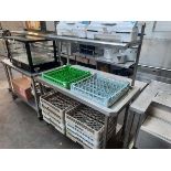 135cm stainless steel drainer unit with shelf over and under