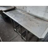 160cm stainless steel draining board