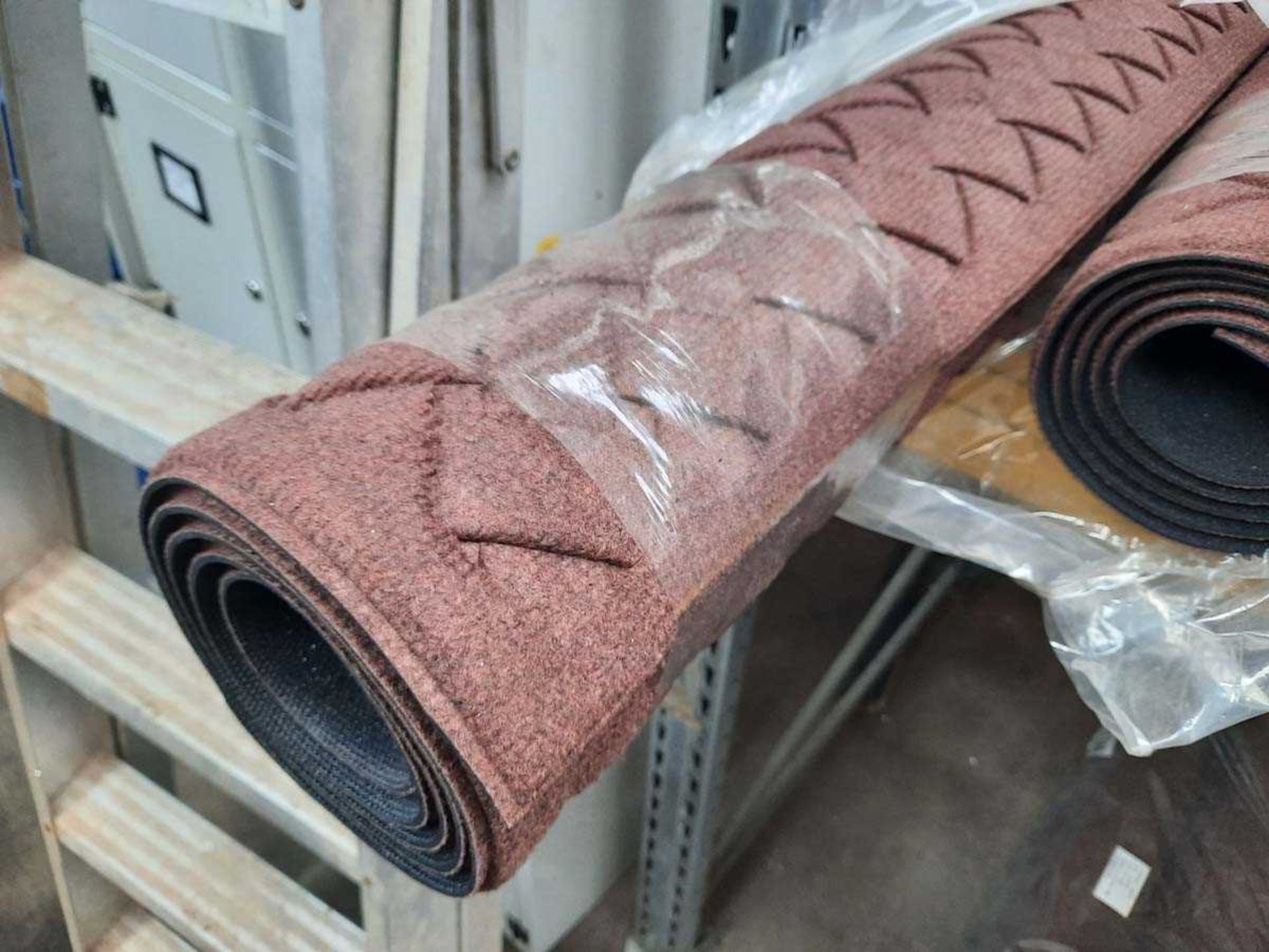 Large commercial heavy duty brown floor mat