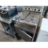 60cm electric Parry twin well fryer with 2 baskets