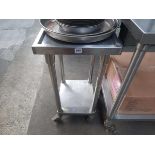 Small stainless steel low level mobile table