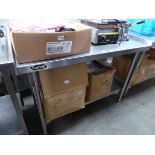 120cm stainless steel preparation table with shelf under