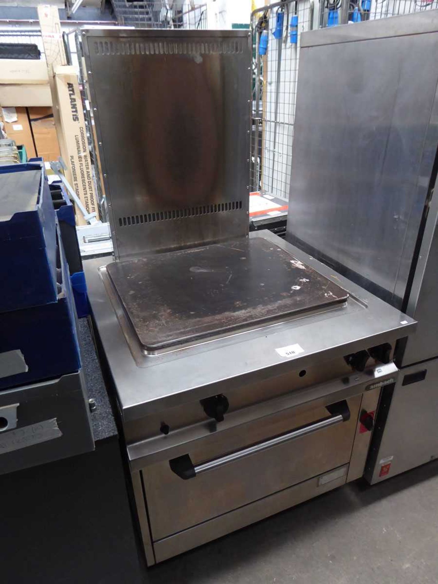 +VAT 80cm Gas Ambach solid top cooker with single door oven under