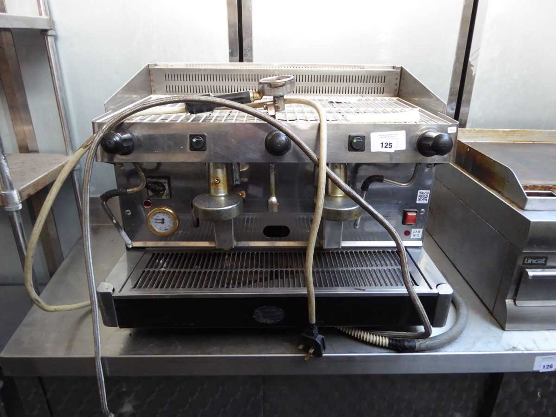 +VAT 70cm 2 group coffee machine with one group head (Failed electrical test)