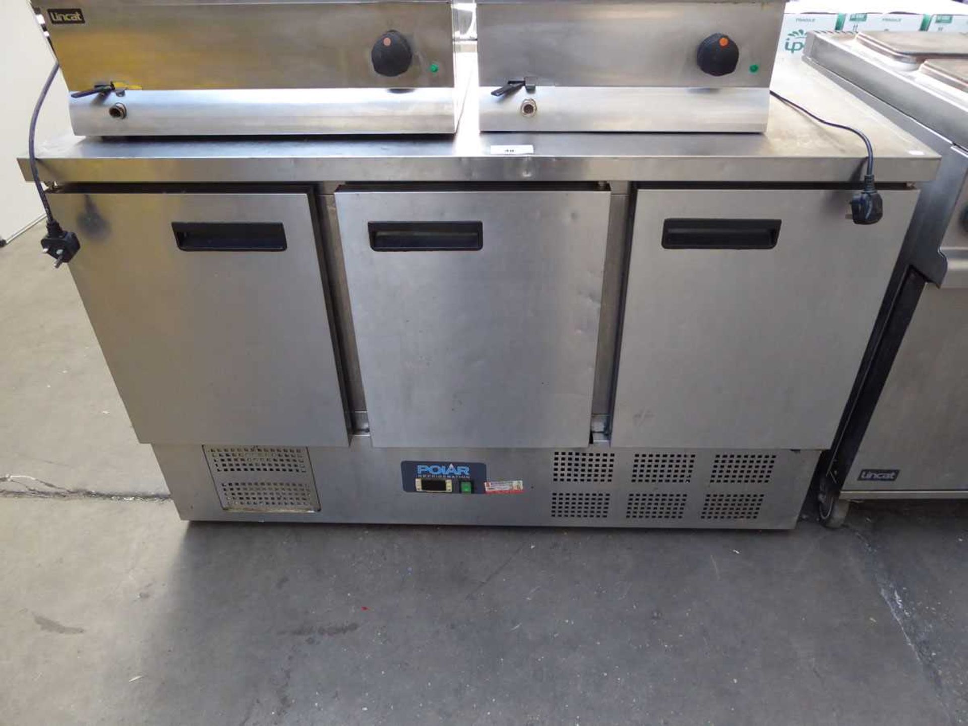 +VAT 137cm Polar model G622 3 door counter fridge