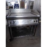 +VAT 80cm gas Gico mirrored topped 2 burner flat griddle on stand