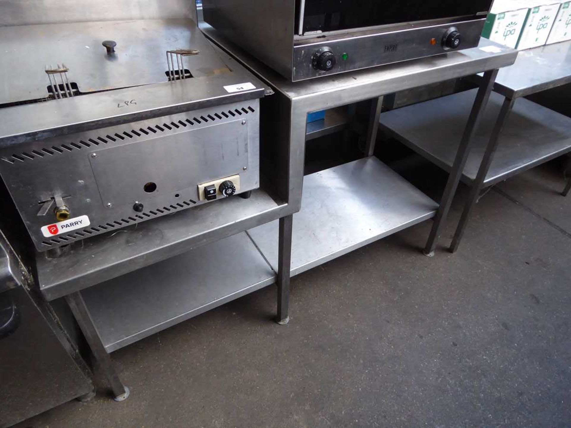+VAT 140cm stainless steel level table section
