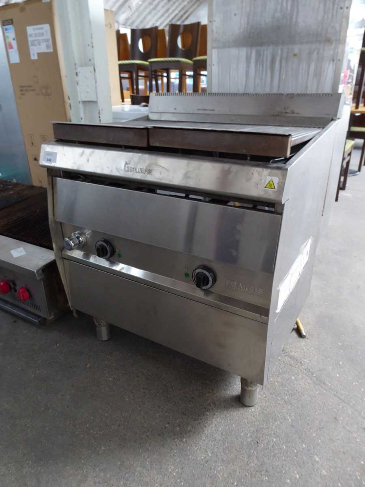 +VAT 80cm electric Grillvapor ribbed chargrill unit