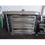 +VAT 148cm Sveba Dahlen AB P603 electric 3 deck pizza oven on large heavy duty stand