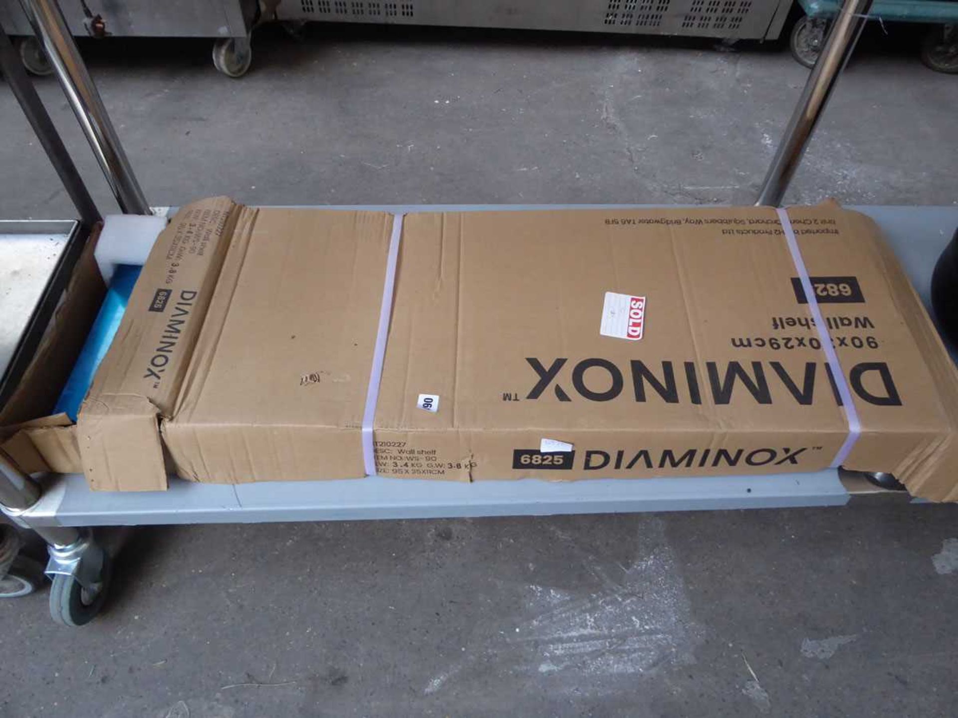 +VAT Diaminox wall mount stainless steel shelf