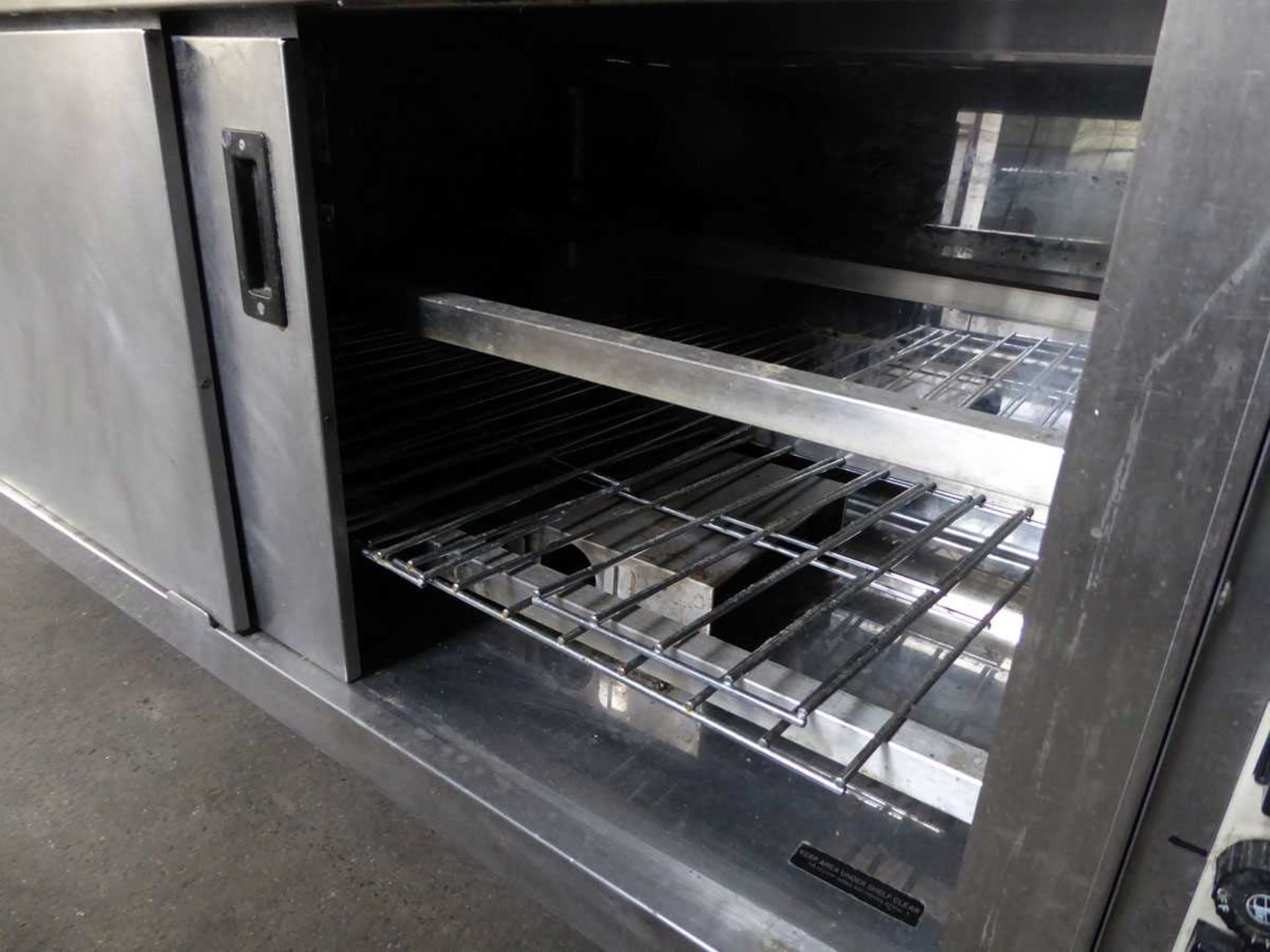 +VAT 160cm gas Moffat heated cabinet with sliding doors - Image 2 of 2