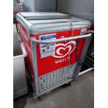 +VAT Total refrigeration mobile ice cream dump freezer with ice cream branding