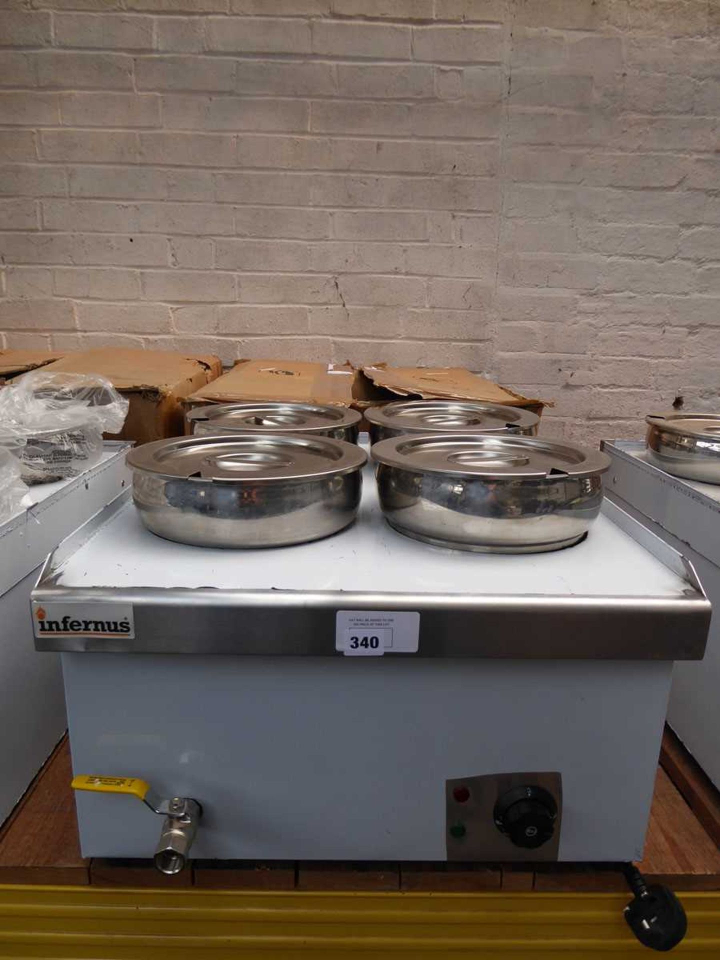 +VAT 52cm electric Infernus 4 pot bain-marie