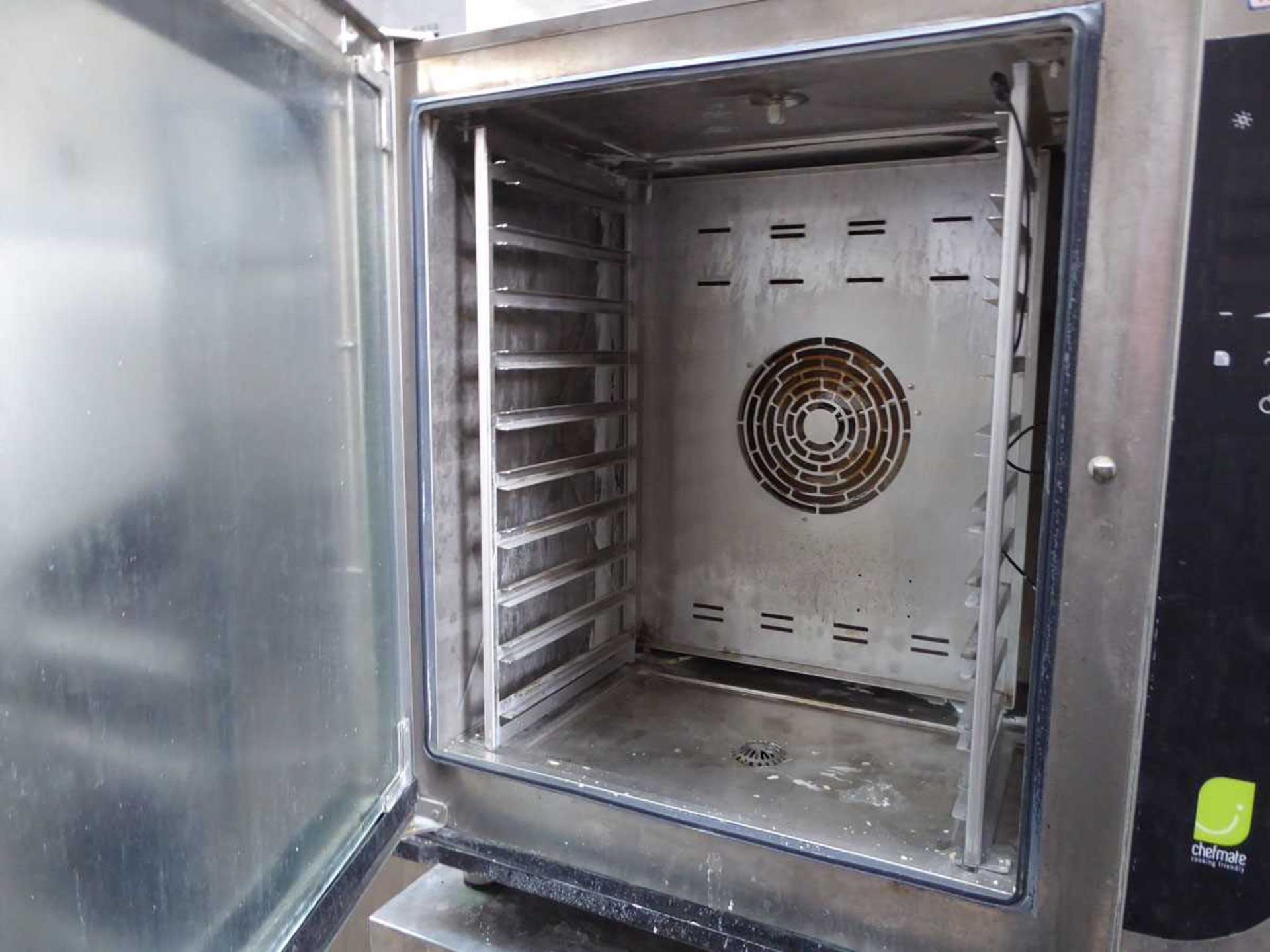 +VAT 90cm electric Hobart model CME10 10 grid combination oven on stand We are unsure of the history - Image 2 of 2