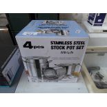+VAT Stainless steel 4-piece stock pot set