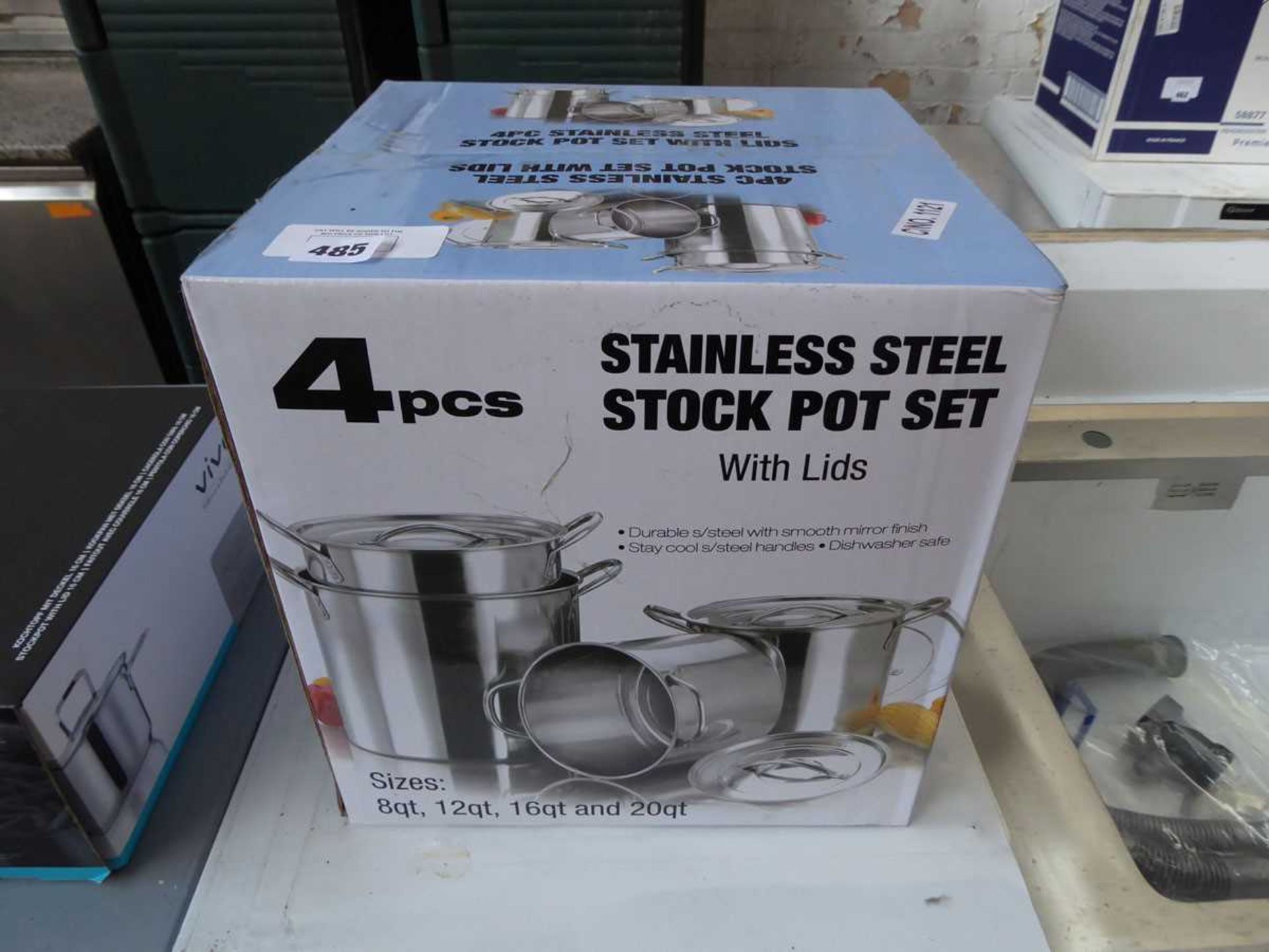 +VAT Stainless steel 4-piece stock pot set
