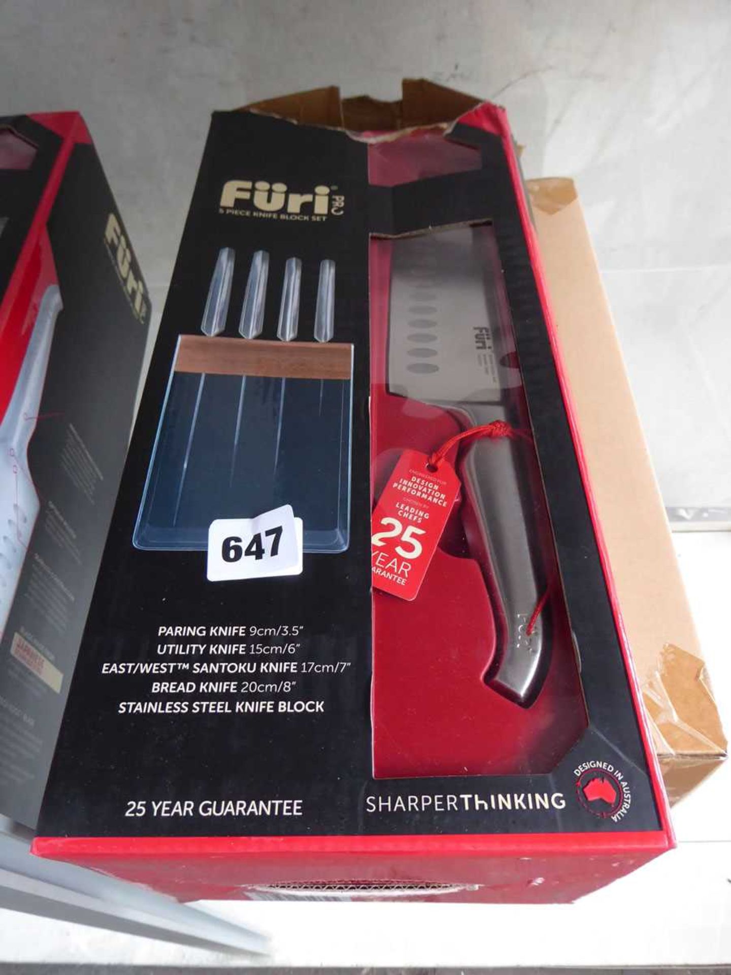 Furi Pro 5 piece knife block set