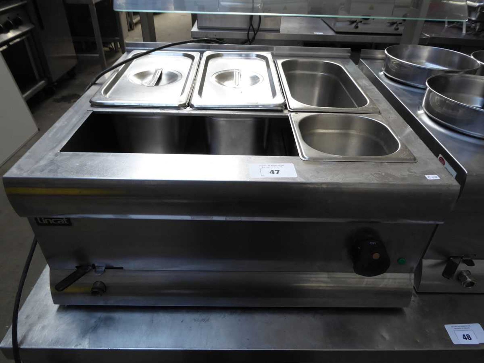 +VAT 60cm electric Lincat bench top bain-marie with gastronorms