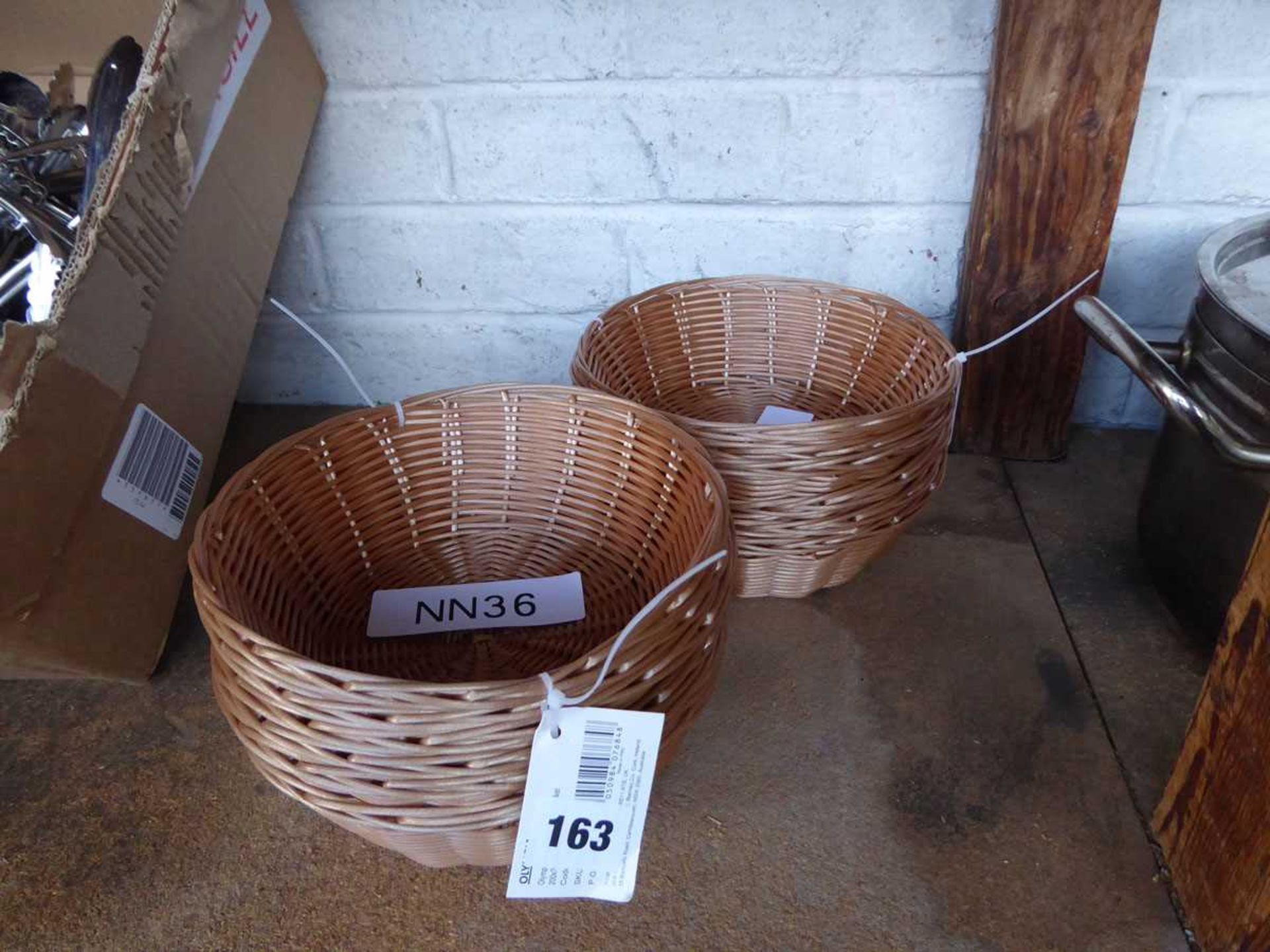 10 Olympia 20cm diameter basket effect bread baskets