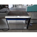 +VAT 90cm gas Blue Seal solid top cooker with large single door oven under