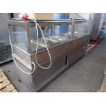 220cm Beer Culinario T-3plus3 heated food display servery unit on mobile base with sliding door