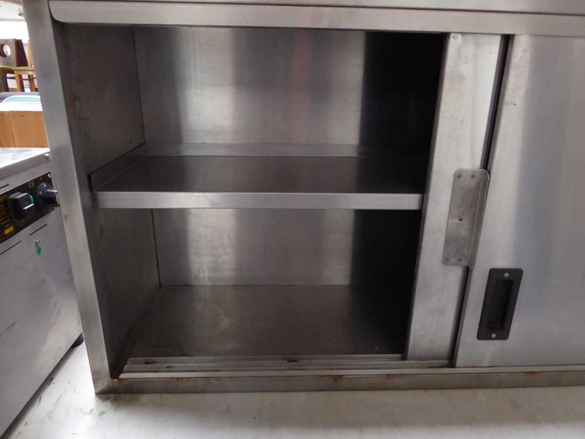 +VAT 125cm stainless steel wall mount double sliding door cabinet - Image 2 of 2