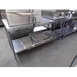 +VAT 175cm stainless steel preparation table with shelf under