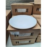 +VAT 5 boxes of 6 stoneware wavy edged side plates (30 in total)