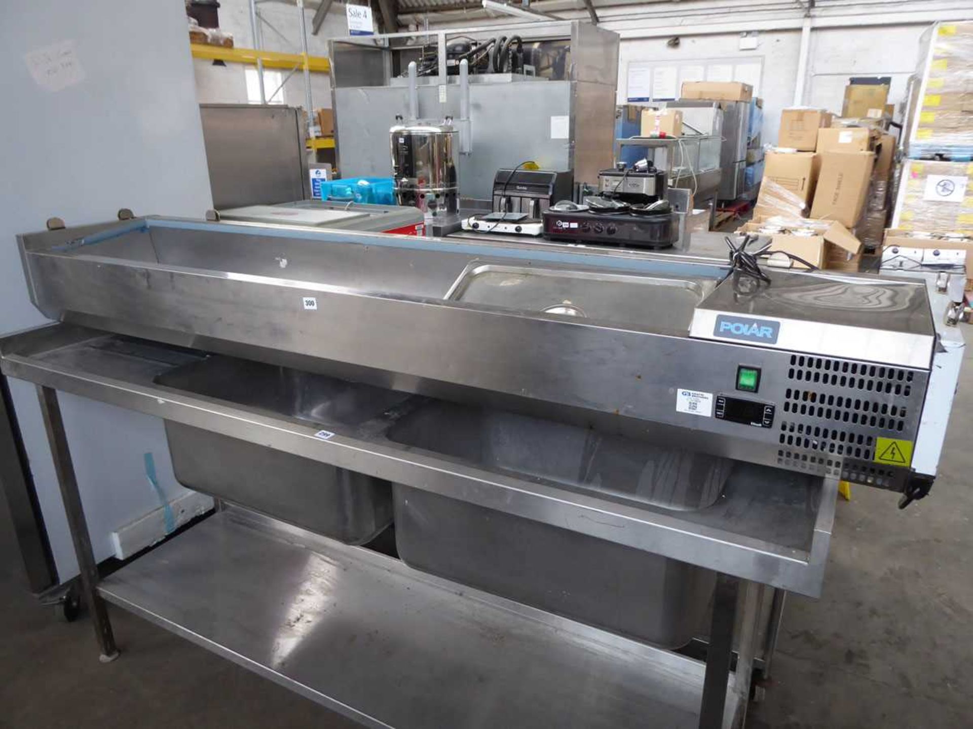+VAT 200cm Polar model GD878 bench top refrigerated cold well