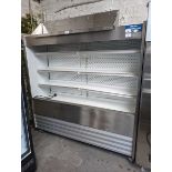 +VAT 185cm Multideck open front display fridge with night curtain