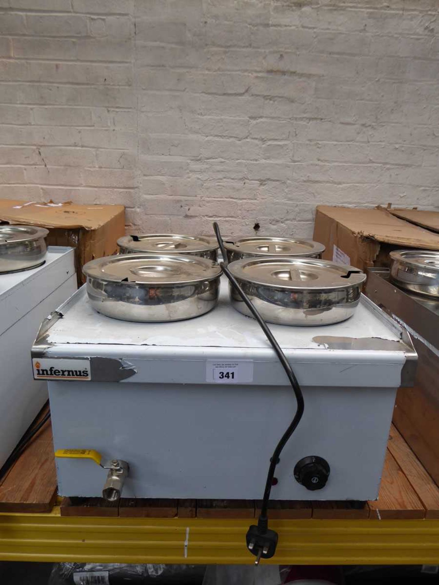 +VAT 52cm electric Infernus 4 pot bain-marie