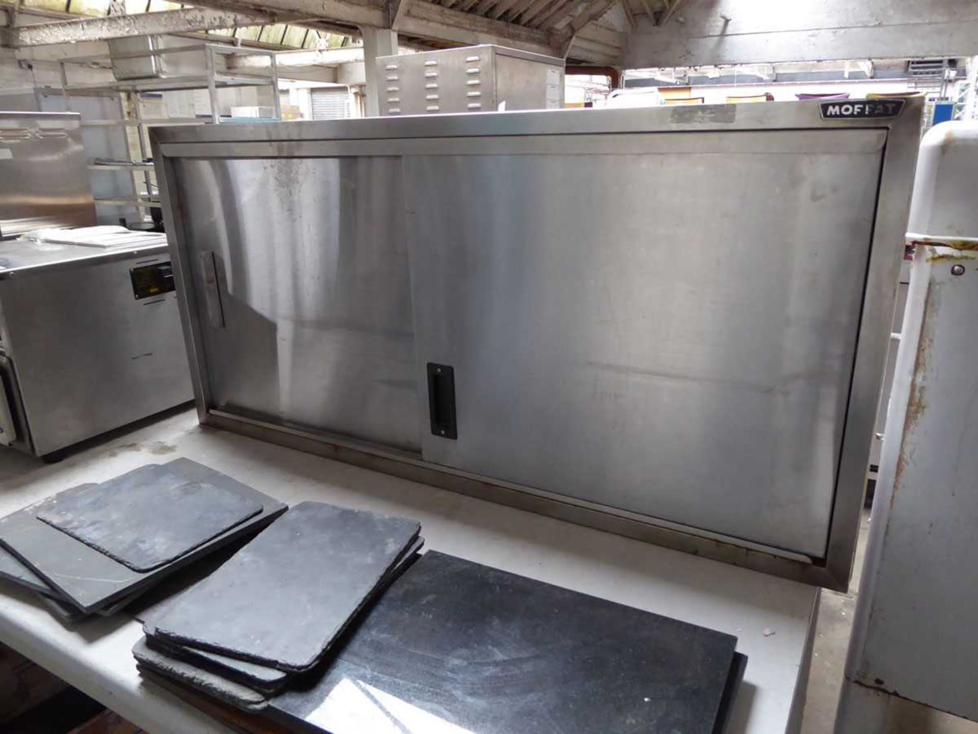 +VAT 125cm stainless steel wall mount double sliding door cabinet