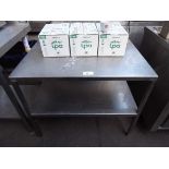 +VAT 20cm low level stainless steel preparation table with shelf under