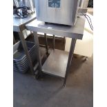 50cm stainless steel preparation table with shelf under