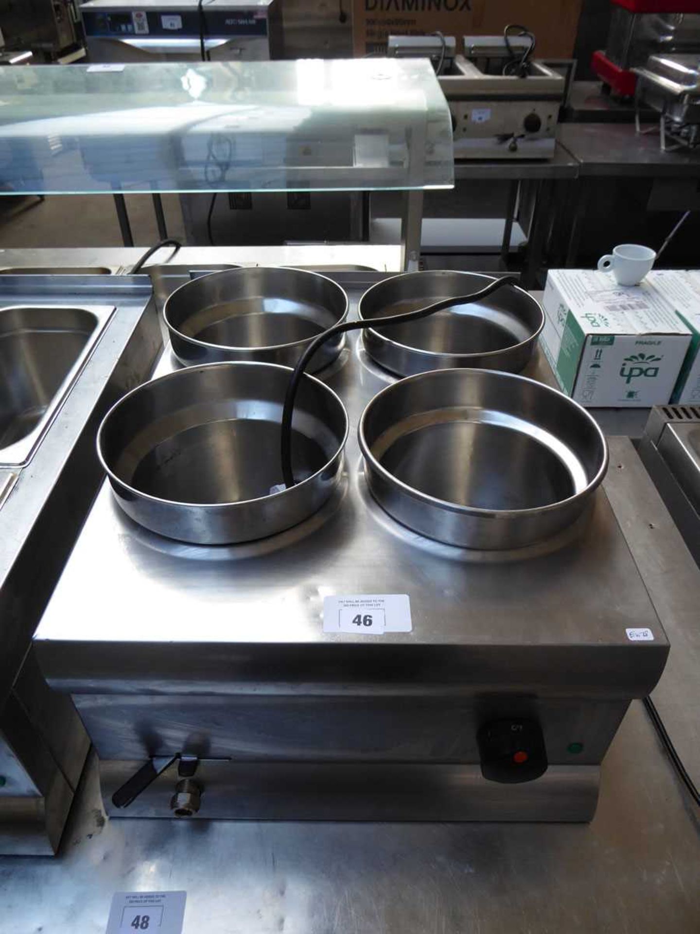 +VAT 45cm electric Lincat 4 pot bain-marie