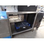 90cm stainless steel preparation table with shelf under