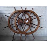 +VAT Pair of decorative ship wheels