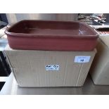 Box containing 5 large rectangular oven dishes